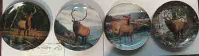 Set of 4 High Country Pride featuring Elk Danbury Mint plates