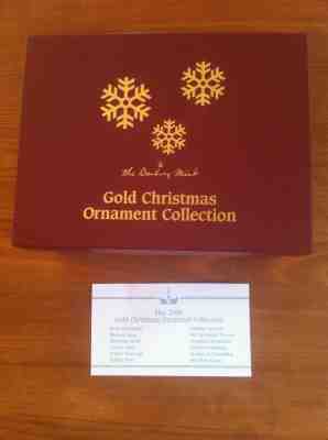  NEVER USED DANBURY MINT GOLD CHRISTMAS ORNAMENTS 2006 SET OF 12 WITH THE BOX