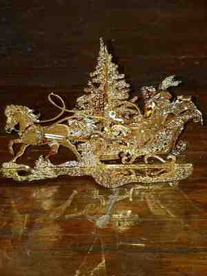 12 Danbury Mint Gold Christmas Ornaments From 1999