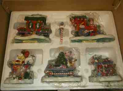 Vintage Danbury Mint 6-Piece Garfield Christmas Express Train Set  Complete