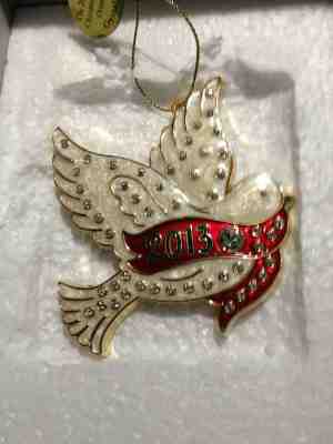 DANBURY MINT 2013 ANNUAL Christmas Dove SWAROVSKI CRYSTALS ORNAMENT New