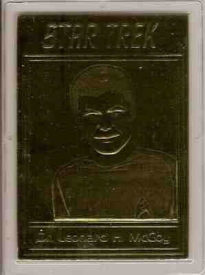 STAR TREK Danbury Mint 22kt Gold Card Lot