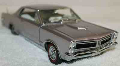 1965 Pontiac GTO 389 Tri-Power Iris Mist Danbury Mint 1/24 diecast w/Paperwork 