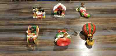 DANBURY MINT DACHSHUND CHRISTMAS ORNAMENTS! 2004 thru 2009! PERFECT CONDITION!