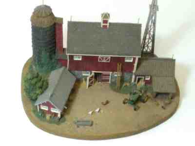 Danbury Mint The Old Red Barn collectible  train layout diorama