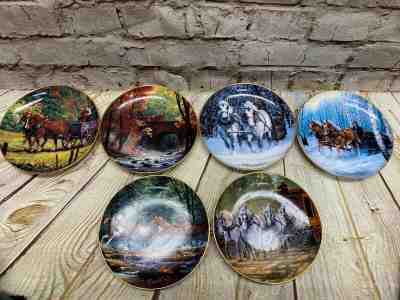 Danbury Mint Horses 6 For All Seasons Calendar Plates Set Chris Cummings 