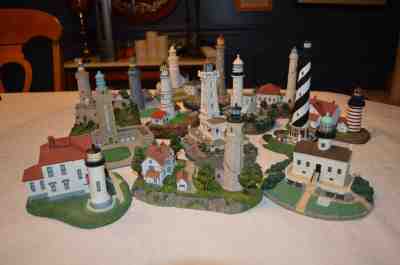 Danbury Mint Lighthouse 14 piece Estate Collection (please read)