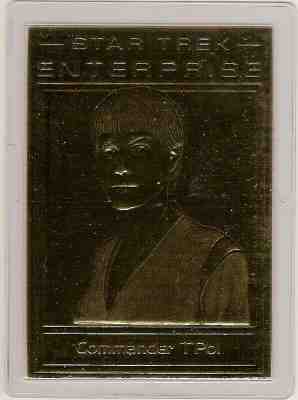 STAR TREK 22kt Gold Danbury Mint Card - COMMANDER T'POL