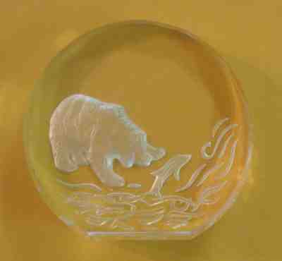 The Danbury Mint, Wildlife Crystal, Bear, Made in W. Germany-NEW in original box