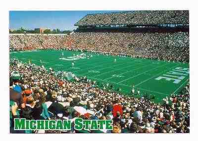MICHIGAN STATE SPARTANS SPARTAN STADIUM GAME DAY 1990s POSTCARD 