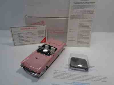 DANBURY MINT RARE1:24 1957 FORD THUNDERBIRD Nbr. LE. #2214 DUSK ROSE NIB W/DOCS 