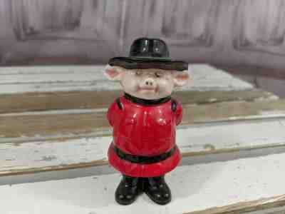 Danbury Mint Piggies Collection Canadian Bacon Soldier Piglet Porcelain Figurine