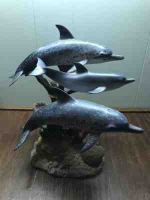 Coral Companions Mike Atkinson Danbury Mint Dolphins Sea Life Sculpture NM/M!