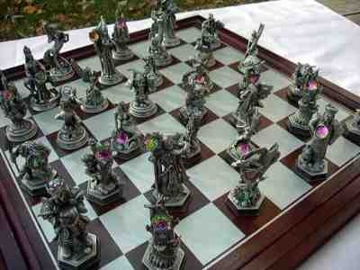 Danbury Mint "Fantasy of the Crystal" Chess Set Fully Documented