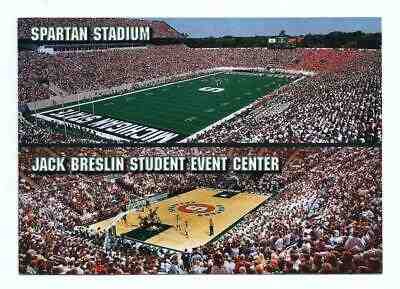 MICHIGAN STATE SPARTANS SPARTAN STADIUM & BRESLIN CENTER 2/1 POSTCARD 