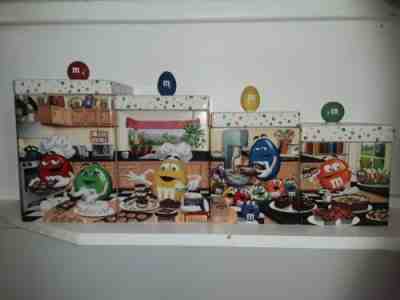 Vintage M&M Brand 8 Piece 4 Canister Set Danbury Mint, Canister Collection