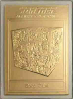 STAR TREK 22kt Gold Danbury Mint Card - BORG CUBE