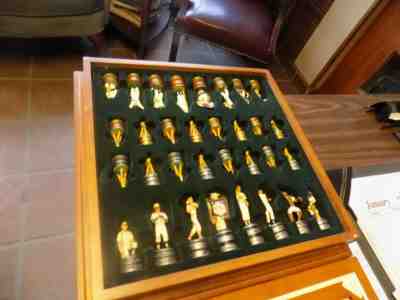 1996-2000 Danbury Mint Baseball Chess Set - American National league Ruth Aaron