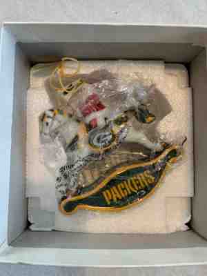 2007 Danbury Mint Christmas Ornament "Rockin Santa" Green Bay Packers