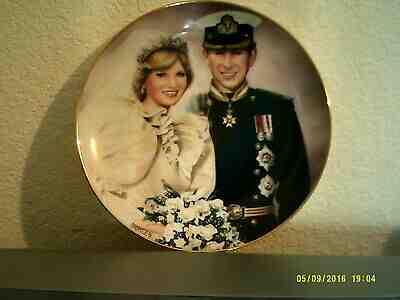Prince & Princess of Wales Wedding of the Century plate FREE SHIP Danbury Mint
