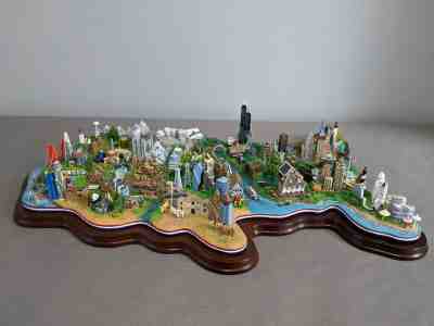The Danbury Mint "From Sea To Shining Sea" USA Famous Landmarks Figurine EC