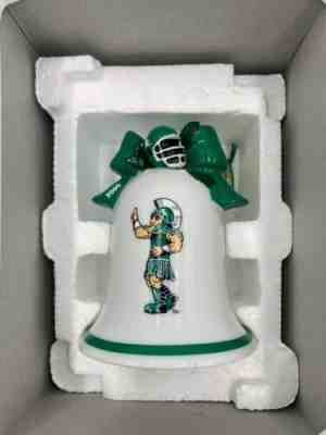 Danbury Mint 2005 Michigan State University MSU Spartans Christmas Bell Ornament