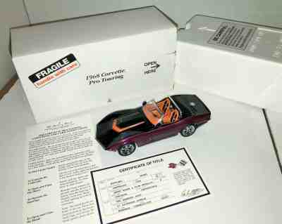 1/24 Diecast Danbury Mint 1968 Corvette Pro Touring Convetible with Box & Title