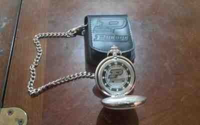 Danbury mint pocket watch Purdue Boilermakers with case and chain