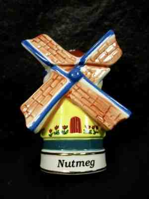 Danbury Mint   Spices Of The World   " DUTCH WINDMILL "    NUTMEG 