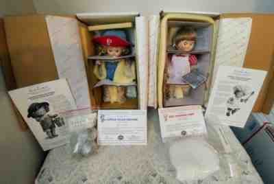 Campbell Kids Danbury Mint Lot of 2~Porcelain Dolls Clam Digger & Dancing Chef 