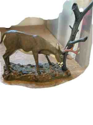 Danbury Mint "The Rub" Bruce Miller Curtis Christensen Buck Deer Figurine