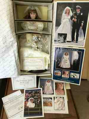 Princess Sarah 18" Porcelain Doll Sold By Danbury Mint W/Cert. Of Ownership