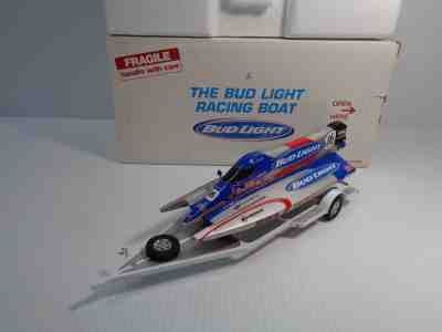 DANBURY MINT THE BUD LIGHT RACING BOAT SUPER RARE PREOWNED IN BOX  "ISSUE"