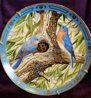 Danbury Mint Winged Treasures Bright and Early bird plate