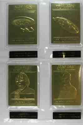 STAR TREK Danbury Mint 22kt Gold Card - USS VOYAGER