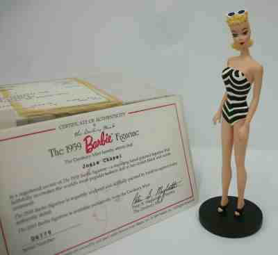 Danbury Mint 1959 Barbie Classic Swimsuit Barbie Figurine with COA & Box