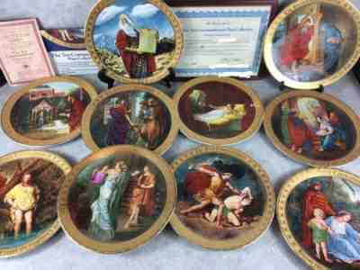 Vintage Danbury Mint Ten (10) Commandments 10 Piece Plate Collection