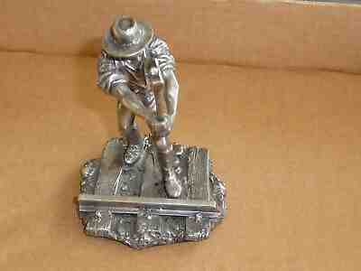 RAILROAD MAN  LINCOLN MINT 1978 LYLE CONWAY  STERLING SILVER 20 OUNCE STATUE