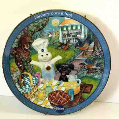 Pillsbury Doughboy Danbury Mint Plate Picnic Pick-me-up Baking Buddies Bill Bell
