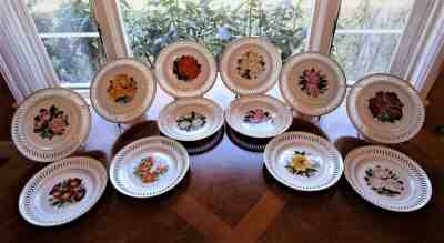 "THE 12 ROSE PLATES" BY THE DANBURY MINT-1979 BING & GRONDAHL- DENMARK PORCELAIN