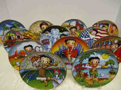 Betty Boop America's Sweetheart 12 Limited Edition Danbury Mint Collector Plates