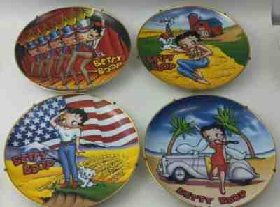 Lot of (04) Vintage Betty Boop Limited Edition Plates by The Danbury Mint