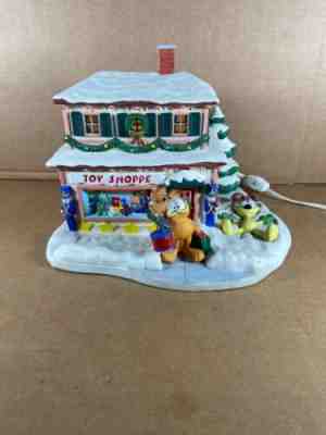 Garfield Christmas Village " Toy Shoppe " Jim Davis Danbury Mint Lighted G50