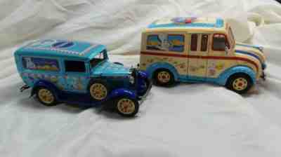 Lot Of 2 Danbury Mint Pillsbury Trucks 1/24 - Sweets N Treats & Doughboy Deliver