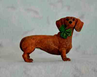 DANBURY MINT PURELY DOXIES COLLECTION MINI DACHSHUND DOG FIGURINE LUCKY CHARM