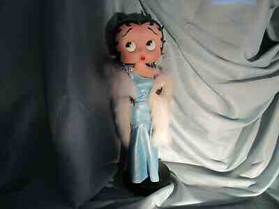 Betty Boop Danbury Mint Limited Edition Blue Dress Fur Porcelain Collector Doll