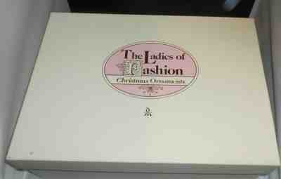 The ladies of fashion christmas ornaments danbury mint orig box, 25 dolls COA