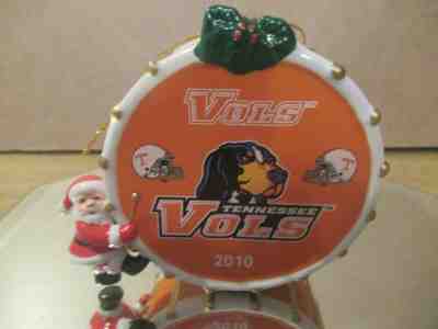 TENNESSEE VOLUNTEERS ORANMENT 2010 BY THE DANBURY MINT  CHRISTMAS DRUM NIB MINT!