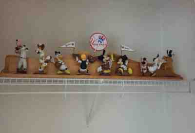 Danbury Mint Disney NEW YORK YANKEES Mickey Mouse Porcelain Characters Set MINT