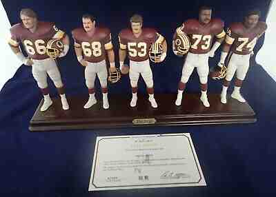 " THE HOGS " Danbury Mint Figurine W/Certificate Washington Redskins